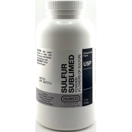 Humco Sulfur USP Sublimed Powder Compounding Agent Skin Disorder Relief 12 oz