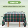Incisite Gingham Tablecloth, 140cm x 140cm Cotton Linen Table Cloth,