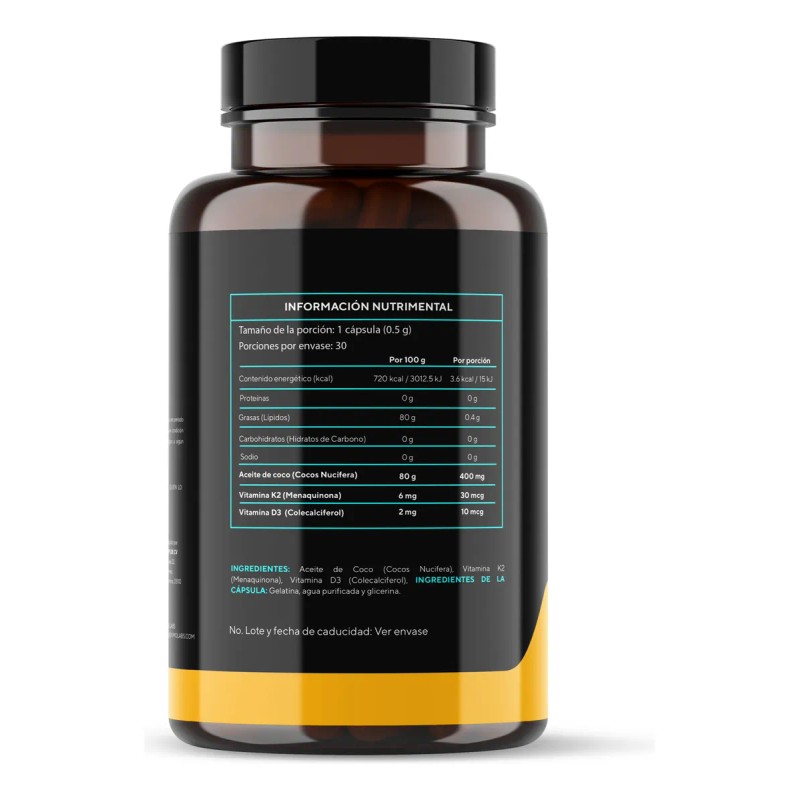 Dumo Labs Vitamina D3 + K2 Aceite De Coco 30