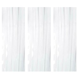 AILEXI 3 Pieces Foil Fringe Shimmering Curtains Door Window Decoration Streamers for Party Supplies 91 x 200 cm - Macaron White