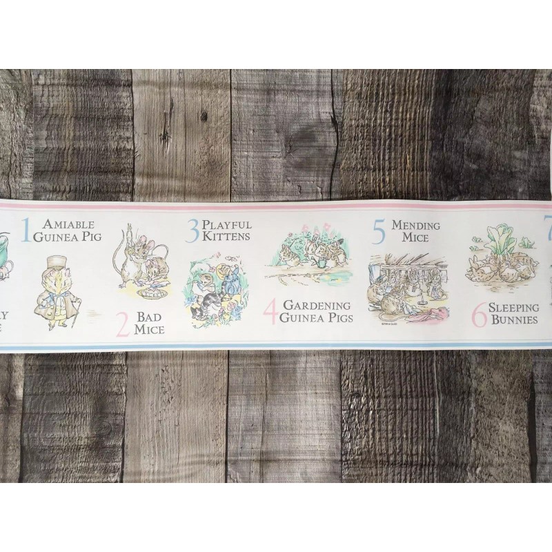 Seabrook Designs Beatrix Potter Wallpaper Border Counting 1 Through 10