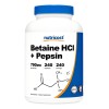 Betaína Hci Y Pepsina 790mg 240 Cápsulas Apoyo Digestivo Sabor
