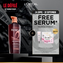 L'Oréal Paris L'Oreal Paris Elseve Fall Resist 3X Anti-Hair Fall Shampoo Scalp + Hair for Nourishes Hair Reduced Breakage (280ML/620ML)