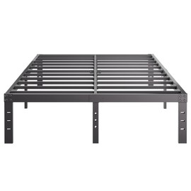 COMASACH Full-Size Metal Bed-Frame No Box-Spring Needed,12-Inch Noise Free Black Platform Bed Base, Easy Assembly,Heavy Duty Steel Slat Support Non Slip Mattress Foundation