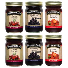 Dillman Farm 6 Piece Classic Holiday Preserves Variety Pack - 3 Flavors