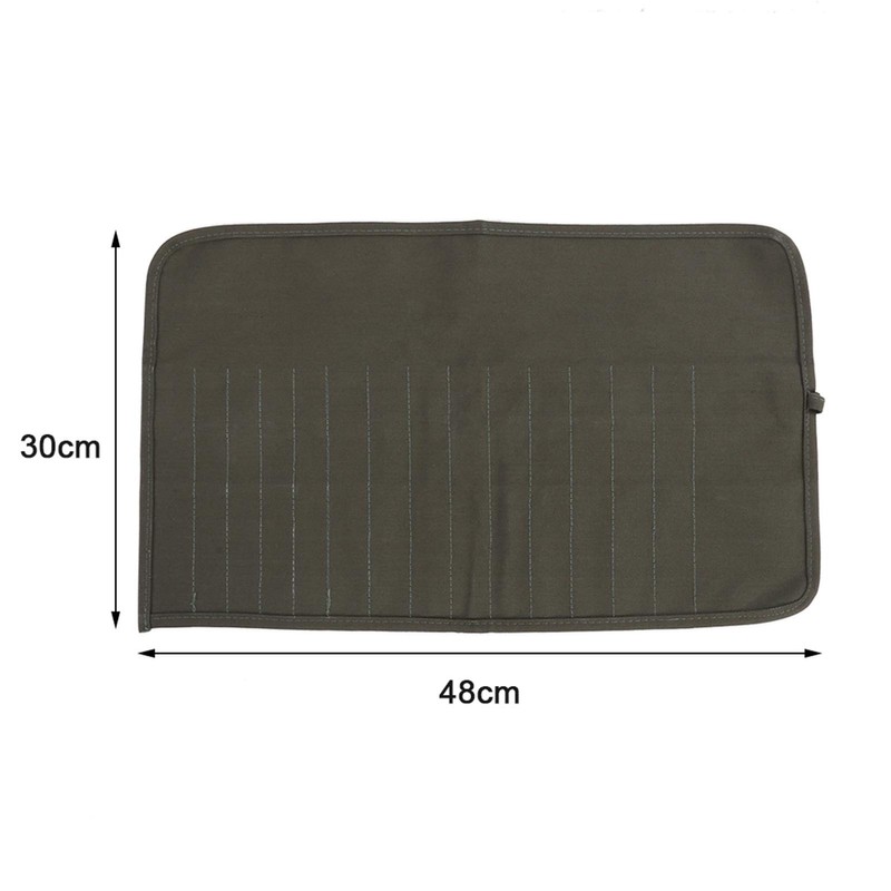 Brush Bag with 30 Holes, Roll-up Canvas Brush Bag, Pencil