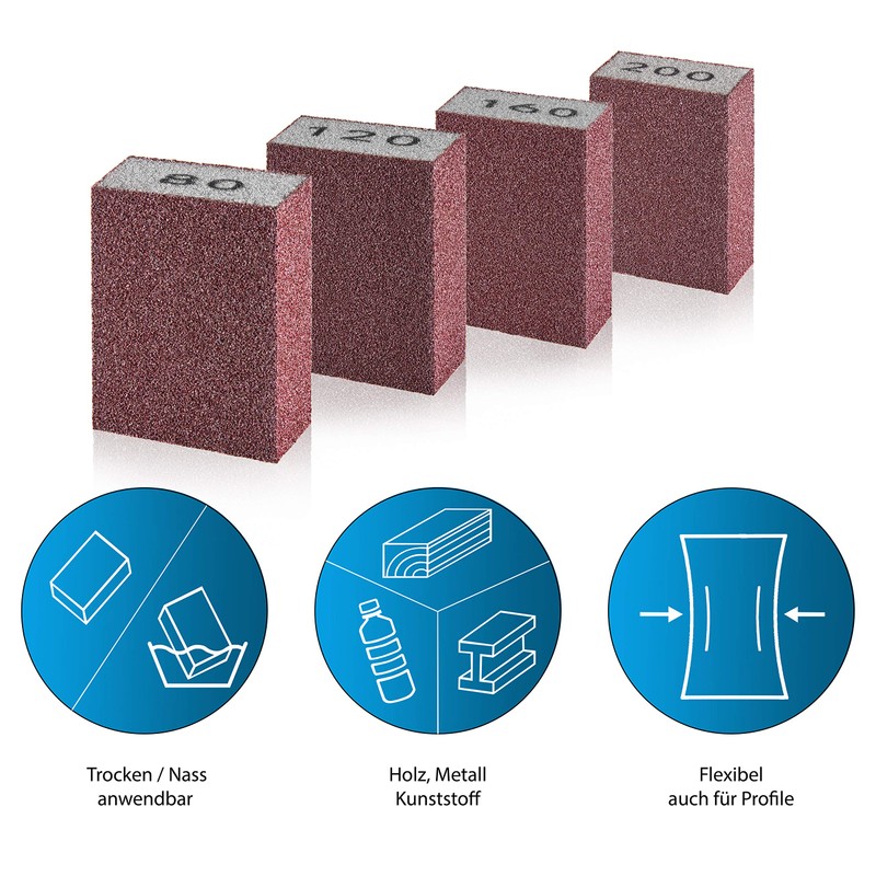 TOOLCORE® Sanding Sponge Set – XXL | 8 Pieces -