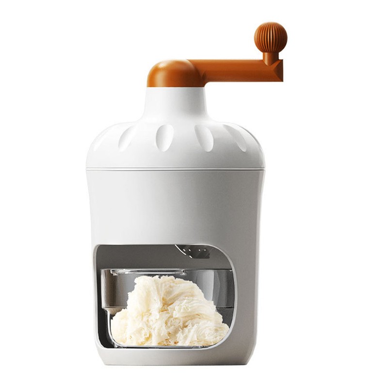 Hand Crank Shaved Ice Machine Stainless Steel Blades Safe Portable