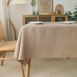 NLMUVW Square Linen Tablecloth 54x54 Burlap Linen Textured Table Cloth Decorative Farmhouse Table Cover Water Resistant for Kitchen Dining Cafe