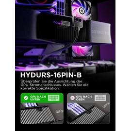 AsiaHorse Hydrus 16Pin PSU 12VHPWR Modular Cable (Type B, Black) PC GPU Power Cable for RTX 3090Ti 4070Ti 4080 4090