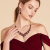 EVER FAITH Statement Necklace Earrings and Bracelet Set for Women,