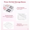 siyuwuro 18Pcs Press On Nail Storage Box with 90Pcs Adhesive