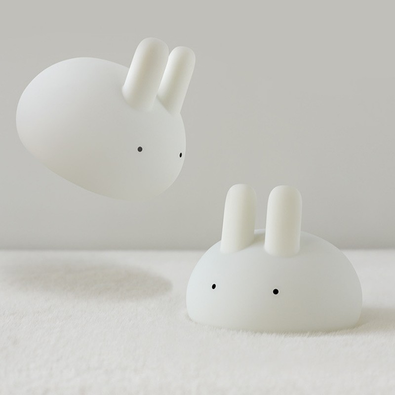 Cute Rabbit Night Light Silicone Bunny Tabletop Lamp 2700K Warm