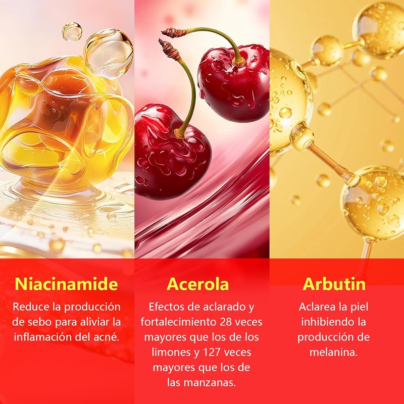 2PCS Sérum Nocturno Reafirmante con Bakuchiol, Niacinamida y Pantenol