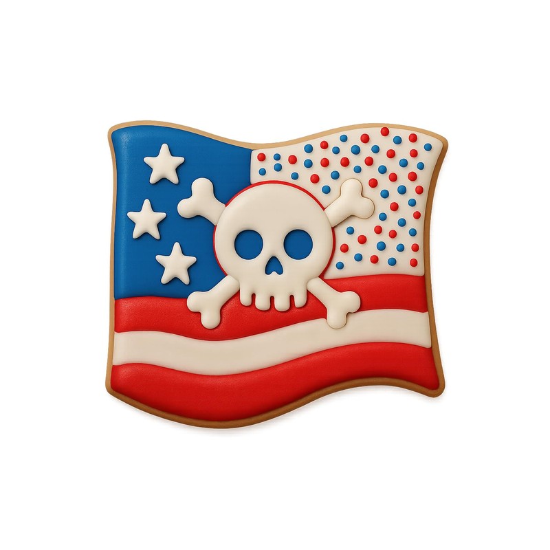 Pirate Flag Cookie Cutter - 4x3.38 Inches, Perfect for Nautical