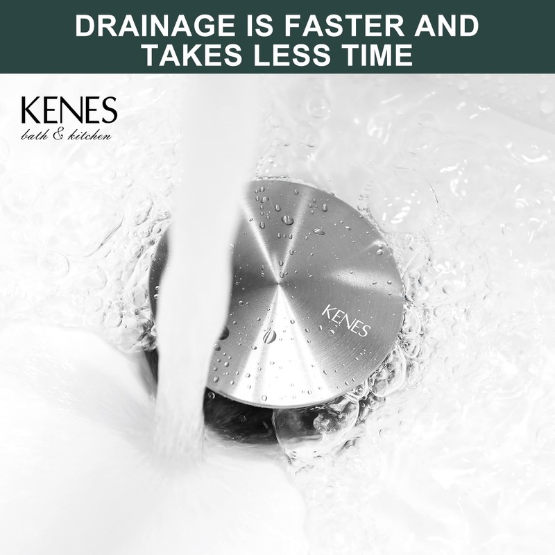 KENES Bathroom Sink Drain Stopper Pop up Sink Drain with