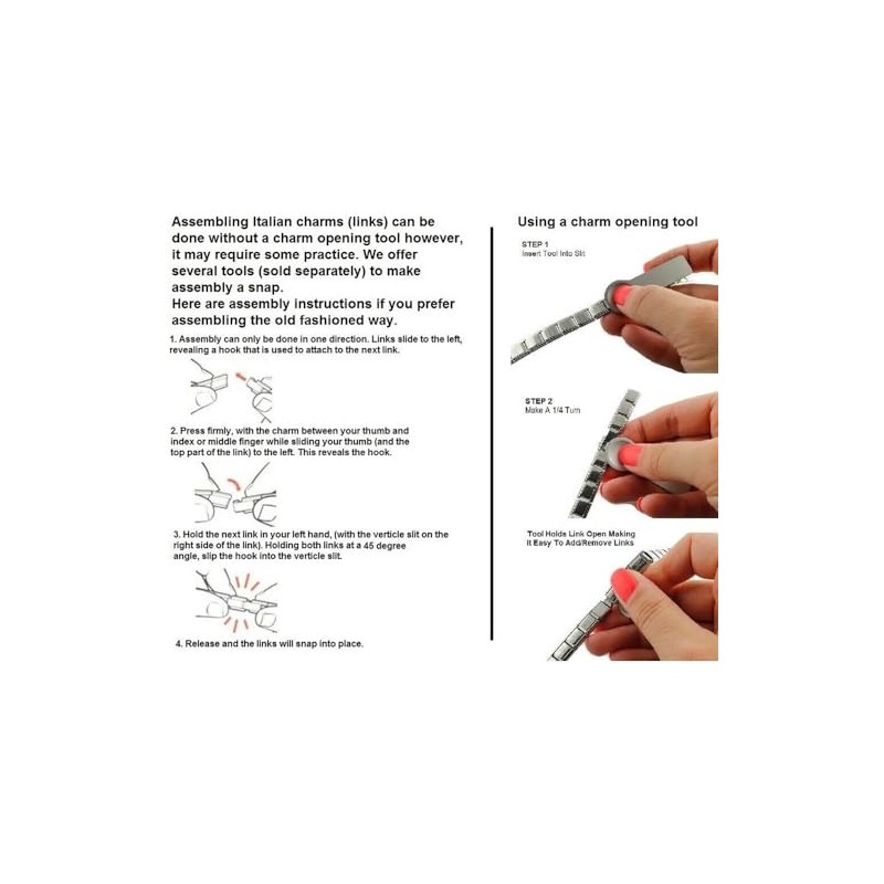 Quiges - 9 mm Italian Style Charm Module Stainless Steel