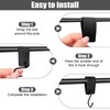 FORETOGO 8 Pcs Leather S Hooks,Multifunctional S-Hook with Leather Loop,Black