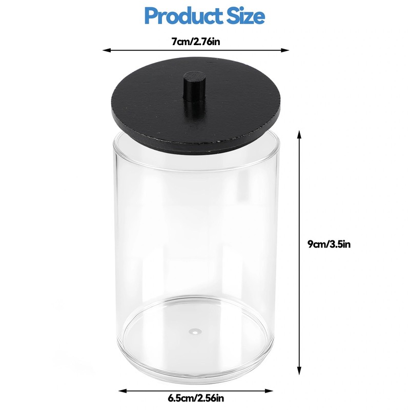 WKETYENR 4PCS Cotton Pad Holder, Reusabe 10oz Acrylic Qtip Holder