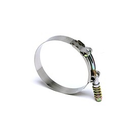 HPS Performance SLTC-725 Spring Loaded Stainless Steel T-Bolt Clamp SAE 204 for 7" ID Hose, 1 Piece, Polish 7.25"-7.56" (184mm-192mm)