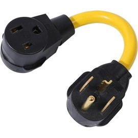 TINKER3D NEMA 14-30P to 6-50R 240V 30 Amp 4 Prong Male Plug to 50 Amp 3 Prong Female Outlet Receptacle Generator Welder Dryer EV Charger Power Cord Adapter