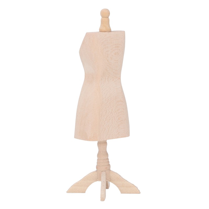 Dollhouse Wooden Mannequin 1:12 Lightweight Mini Clothes Display Holder Model