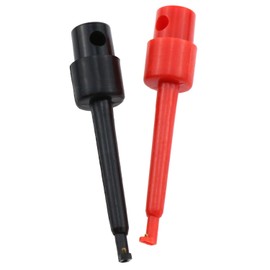 Lovelysp Plastic Fly Hook Hackle Pliers Fishing Lures Or Hooks Display (4PCS Black and 4PCS Red) -8PCS