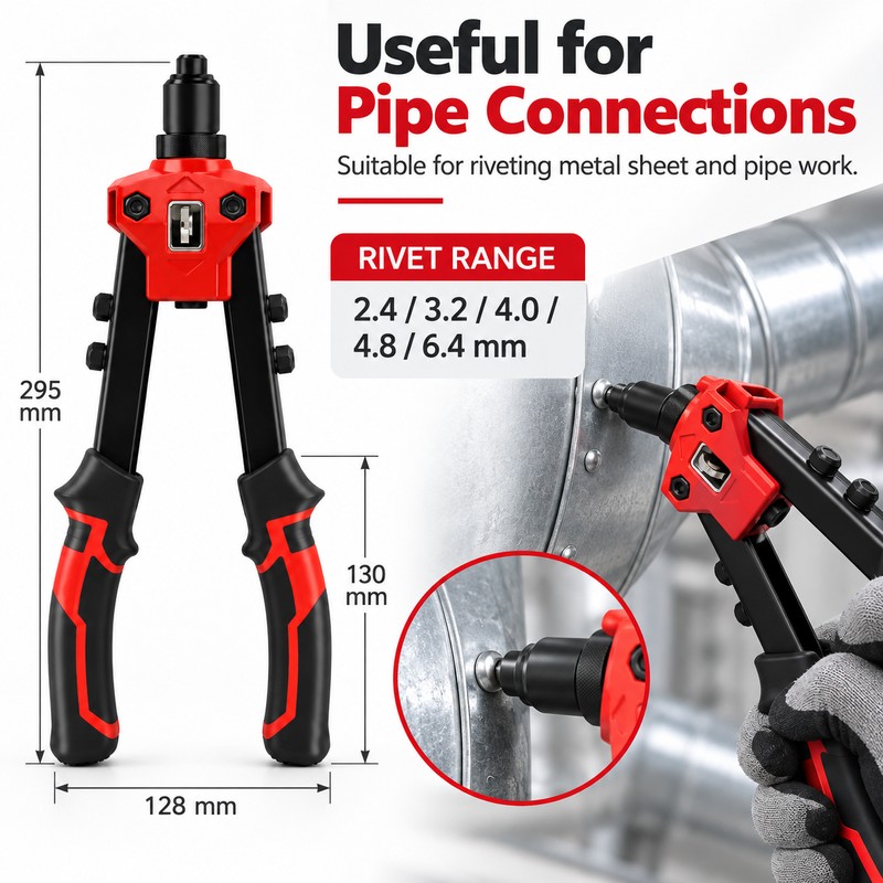 Manual Blind Rivet Gun for Metal Fastening – Labor-Saving Long-Handle