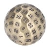 100 Sides Polyhedral Number Dice Metal 5cm Diameter Easy to