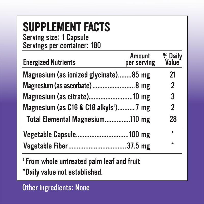 Magnesium Capsule - Alkaline for Life Dietary Supplement - 60:
