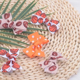 Basketball Football Hair Clip for Hair Clip for Sports Hair Clips for Women Bow Hair Clip for Thick Fine Hair Barrettes for Women Football Hair Clips for Girls Hair Accessories