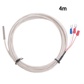 Pt100 Temperature Sensor Probe, Three-wire System, Waterproof Stainless Steel Thermistor Three Wire High Precise Accuracy Range -50℃ To 450℃, Enhanced Durability And Accuracy(4meter)