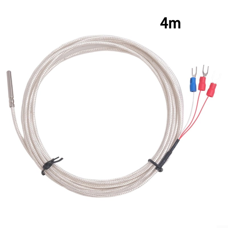 Pt100 Temperature Sensor Probe, Three-wire System, Waterproof Stainless Steel Thermistor