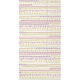 IHR Ideal Home Range Dinner Napkins Disposable 3-Ply Paper Hand Towels, 8.5" x 4.5", Sampler Stripes (Pink), 16-Count