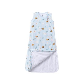 TADO MUSLIN Baby Sleep Sack 0-6M 1.0 Tog 95% Rayon from Bamboo 5% Spandex Breathable Sleep Sacks Baby Quilted Wearable Blanket 2-Way Zipper Lightweight Little bee