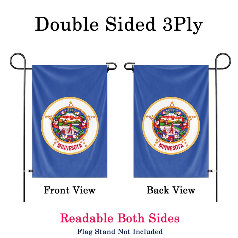 Minnesota State Garden Yard Flag 12x18Inch American Territories MN Yard