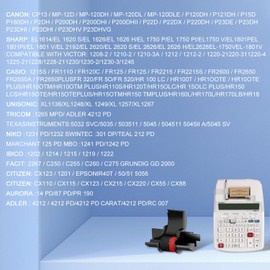 12 Pack IR40T Compatible Ribbon Calculator Ink Roller Replacement for Canon P23-DHV-3 Printing Calculator Black/Red Ink Roller