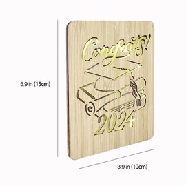 Graduation Congrats Sustainable Bamboo Card, Blank Inside,Congrats