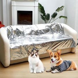 Tudomro 2 Pcs Pet Deterrent Mat for Couch Keep Dogs Off Couch Prevent Pets from Soiling Your Sofa Cat Pet Repellent Mat Pain Free Couch Covers Keep Pets Off Furniture (66 x 60 x 0.04 Inches,Cream)