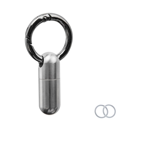 Portable Titanium Pill Case Keychain - Waterproof Micro Pill Holder