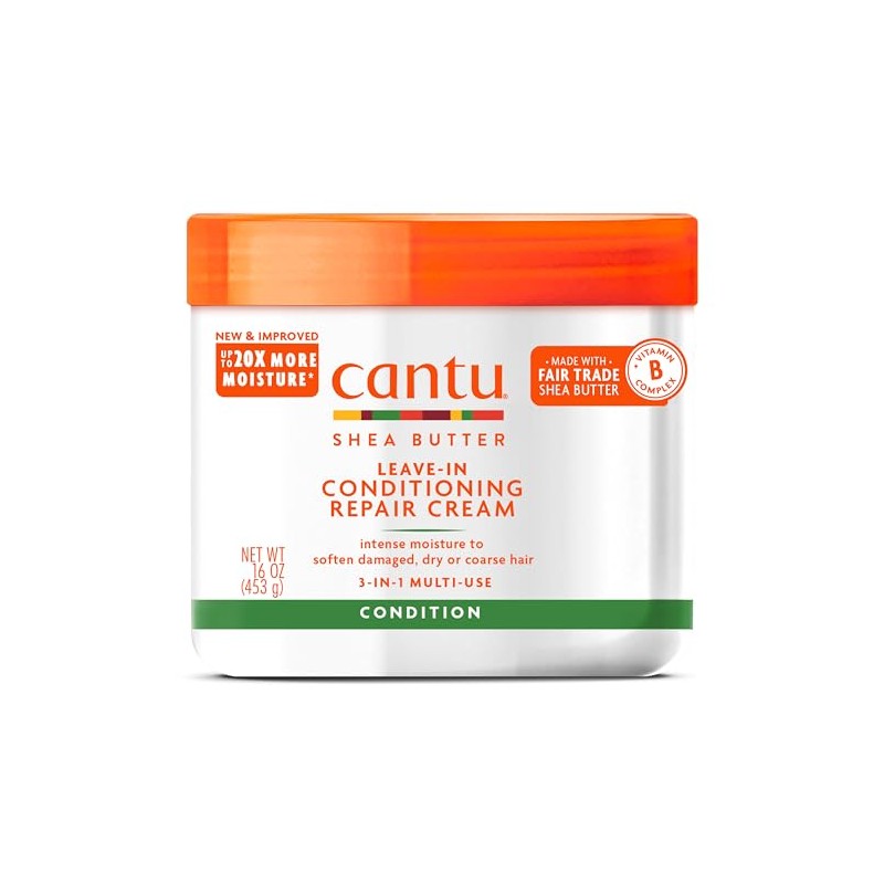 Cantu Crema reparadora acondicionador sin enjuague con manteca de karité,