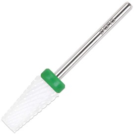 PANA 3/32" Shank Size Professional USA - Tapered Barrel White Ceramic Bit Coarse Grit - Nail Drill Bit for Dremel Machine