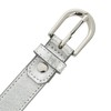 FASHIONGEN - LUNA Women's Italian Leather Belt, silver