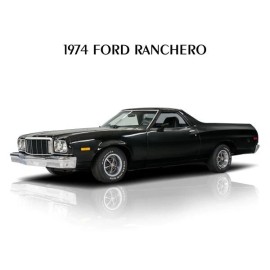 1974 Ford Ranchero in Black New Metal Sign: 12x16" Free Shipping