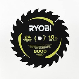 RYOBI 10 in. 24 Carbide Teeth Thin Kerf Miter Saw Blade Genuine