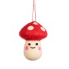 Sass & Belle Smiley Hanging Felt Mushroom