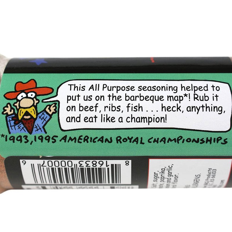 Cowtown All Purpose Barbeque Seasoning, 6.5-Ounce Shaker Bottle