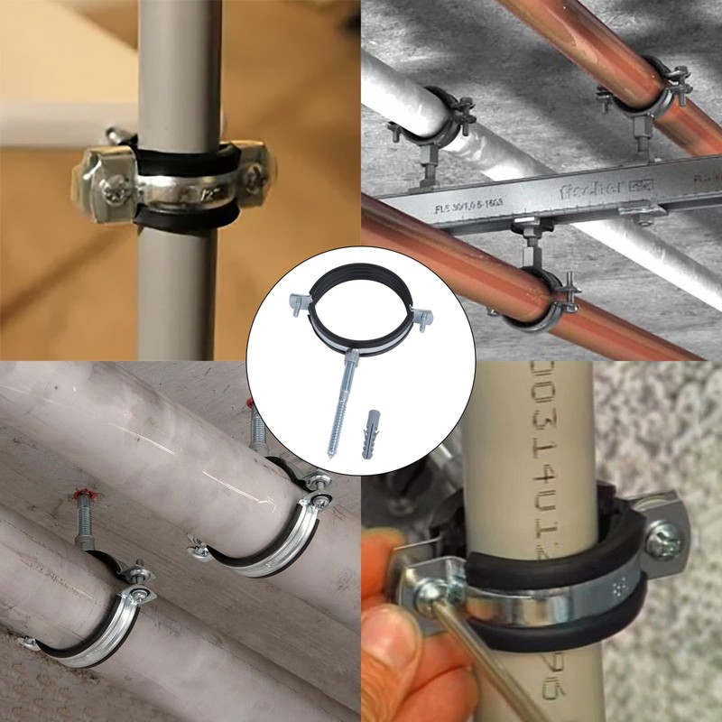 JDHGSHL 4 PCS Split Ring Pipe Hanger, Heavy Duty Adjustable