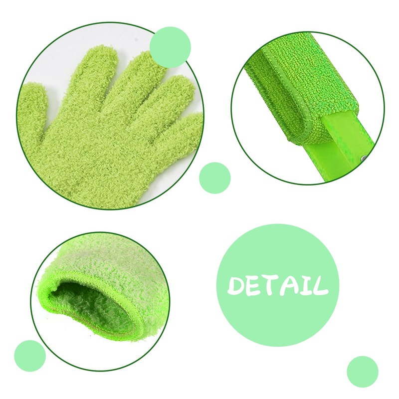 Leaf Cleaning Tongs with 2 Removable Sleeves and 1 Dusting