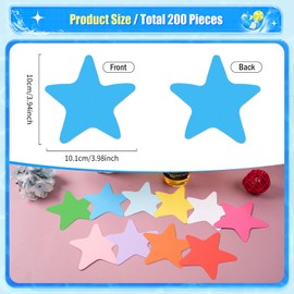 MixTeach 200 Pcs Starfish Cutouts Paper Tropical Starfish Shape Cut Outs Ocean Animal Die Cuts with Glue Points for Classroom Bulletin Board Home School Decor Kids DIY Craft Project Supplies